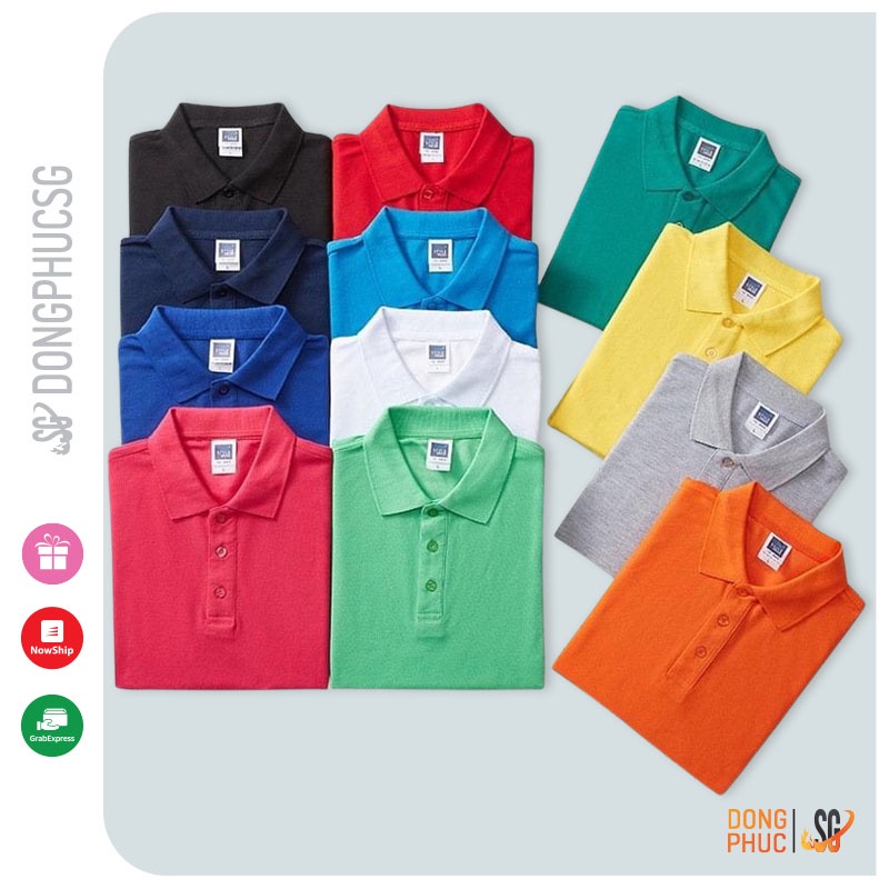 SALE Áo thun nam nữ có cổ tay ngắn Thun cá sấu thái, dày dặn, cổ bẻ, nhiều màu để lựa chọn | DONGPHUCSG