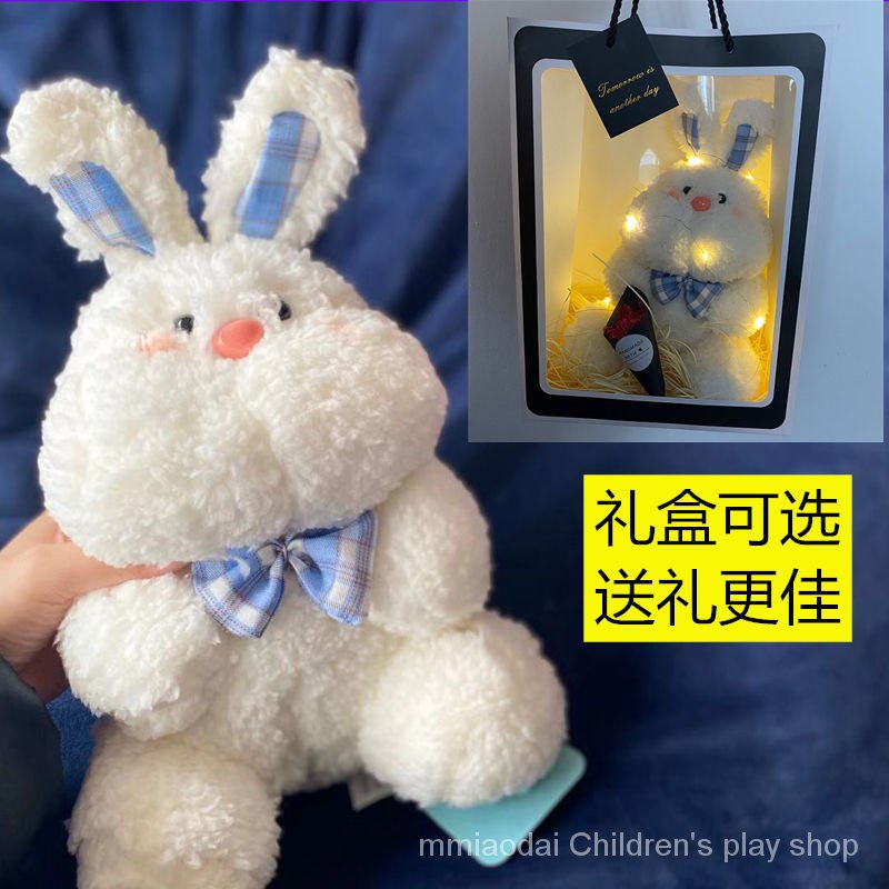 Thú nhồi bông hình thỏ đang ngủ đáng yêu