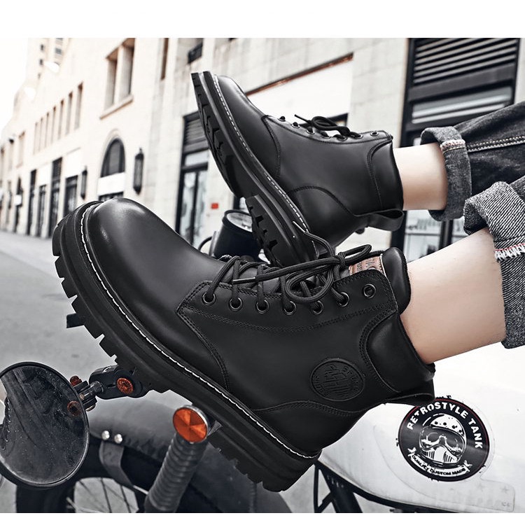 Giày cao cổ nam da lộn Fashion sport phong cách biker cực chât thời trang ulzzang Hàn Quốc TH-99