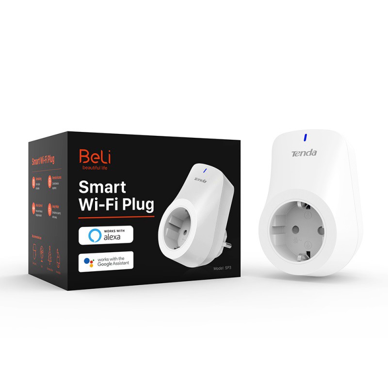 Ổ Cắm Điện Wifi Thông Minh Tenda Beli SP3 Điều Khiển Từ Xa, Hẹn Giờ Tắt Mở - Chính Hãng BH 3 Năm