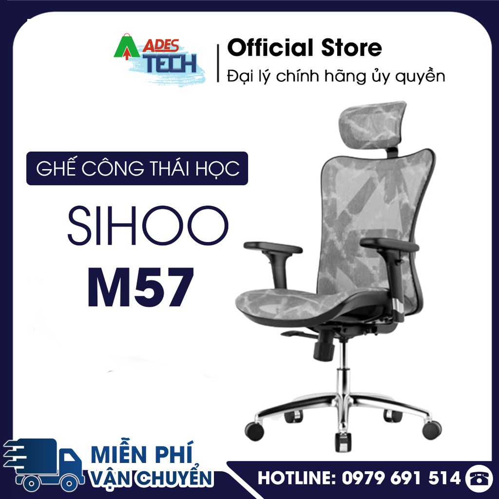 Ghế Công Thái Học SIHOO M57 - Điều chỉnh dễ dàng - Thiết kế tinh tế, hiện đại