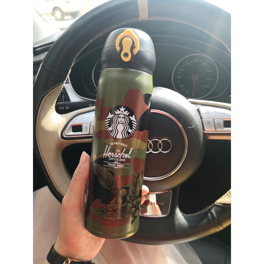Bình giữ nhiệt chính hãng Starbucks x Thermos  Herschel rằng ri 500ml