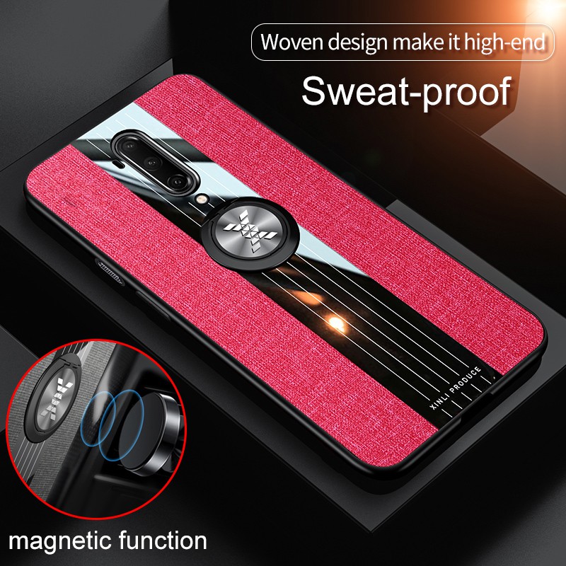 Ốp điện thoại cứng Koosuk cho OnePlus 8 8T 7T 1+7 Pro 6 T 1+6 6t phối vải chống mồ hôi