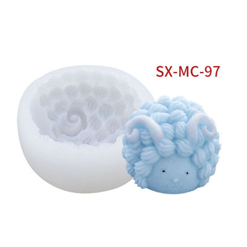 Khuôn Silicon Làm Xà Phòng Hình Con Cừu 3d