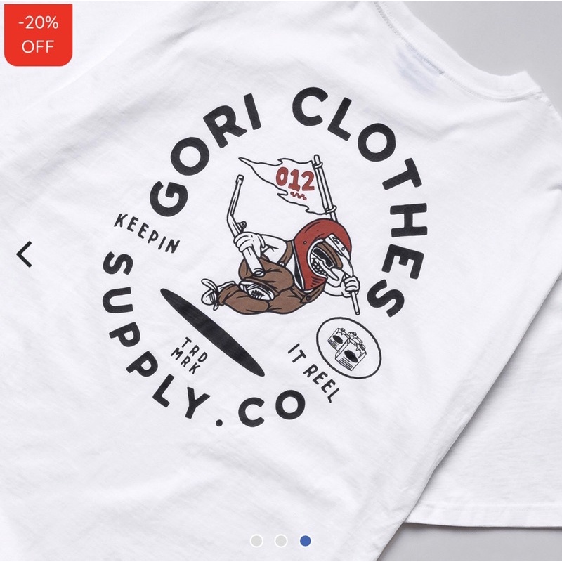 ÁO THUN GORI OLDSKULL TRẮNG MỚI