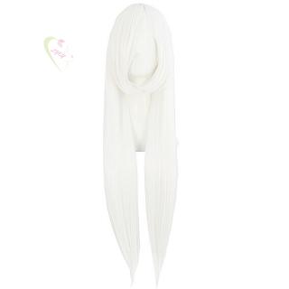 Bộ tóc giả thẳng dài màu trắng dùng hóa trang
