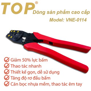 KÌM BẤM COSSE TRỢ LỰC TOP SỐ 14 VNE-0114 (JIS 1.25 ~ 14 / DIN 1.5 ~ 16 MM2)