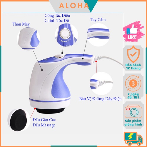 ⚡ Máy massage rung cầm tay mini Relax &amp; Spin Tone-A781 hỗ trợ giảm mỡ, giảm đau, lưu thông khí huyết ⚡ Chính hãng