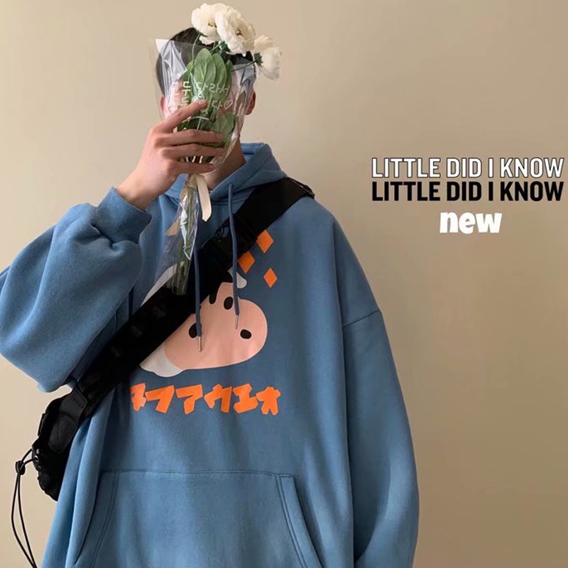 Áo hoodies có nón dài tay in hình hoạt hình thời trang nam