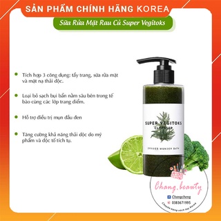 Sữa Rửa Mặt Màu Xanh Super Vegitoks Cleanser