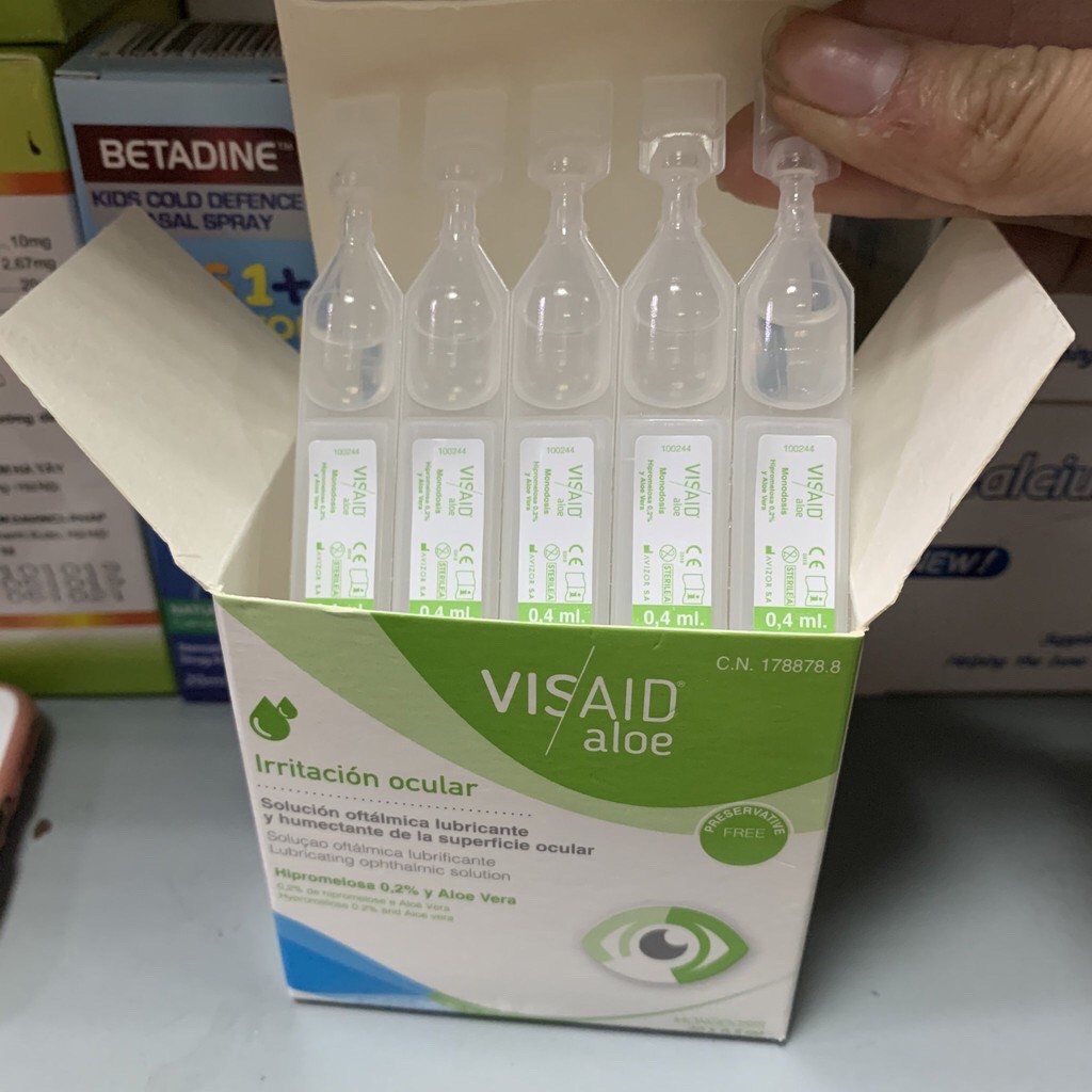 [GIÁ GỐC] Visaid Aloe dung dịch nhỏ mắt hộp 30 ống