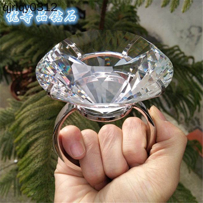 Nhẫn Kim Cương Pha Lê Trắng Cỡ Lớn Vui Nhộn Lãng Mạn Cầu Hôn Cho Bạn Gái / Quà Tặng Sinh Nhật / Giáng Sinh / Valentine