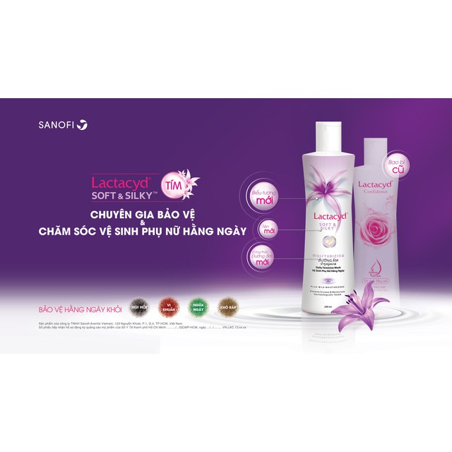 DUNG DỊCH VỆ SINH LACTACYD SOFT & SILKY 250ML