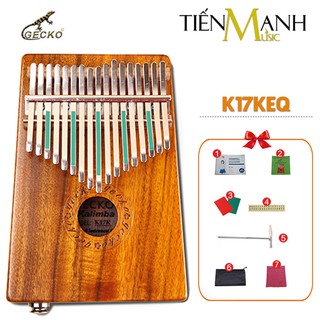 [Rẻ vô địch] Đàn Kalimba Gecko K17KEQ 17 Phím Gỗ Koa (Có EQ - Cam kết 100% Chính hãng nhập khẩu bởi Tiến Mạnh Music)