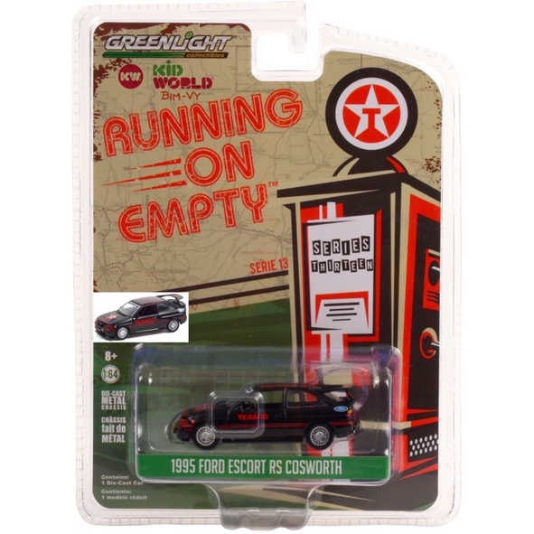 Xe mô hình GreenLight Running On Empty Series 13 1995 Ford Escort RS Cosworth 41130-D.