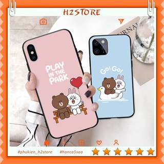 Ốp lưng iph one cặp gấu Brown cho iph one 6 s plus 7 8 plus Xr X s max 11 11 pro max 12 mini 12 pro max se2