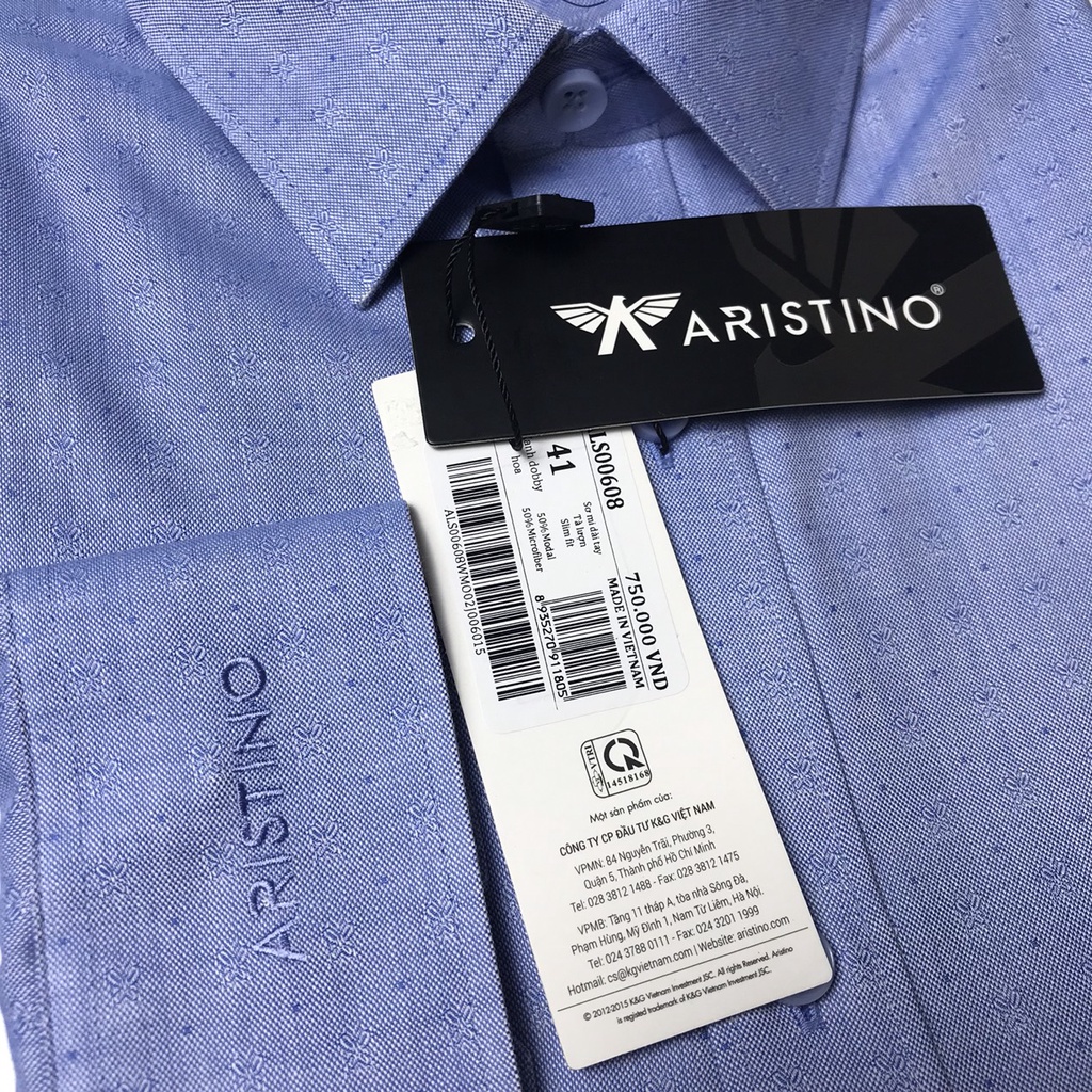 Áo sơ mi nam dài tay ARISTINO sợi sồi from sim ALS00608