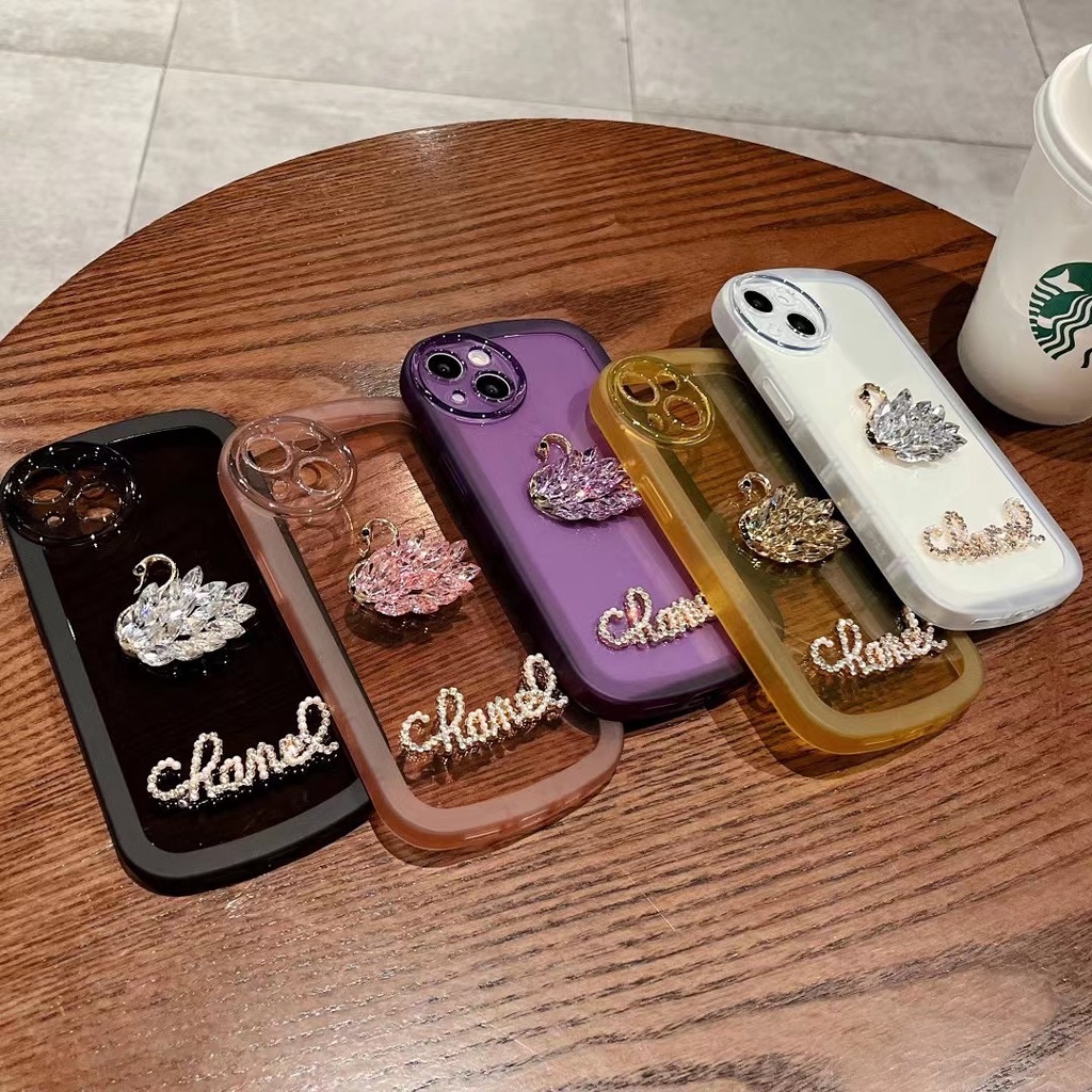 Ốp Điện Thoại Trong Suốt In Hình Thiên Nga Cho iphone X XS XR XS max 7Plus 8Plus 11pro max 12 12 12 pro 12 pro max