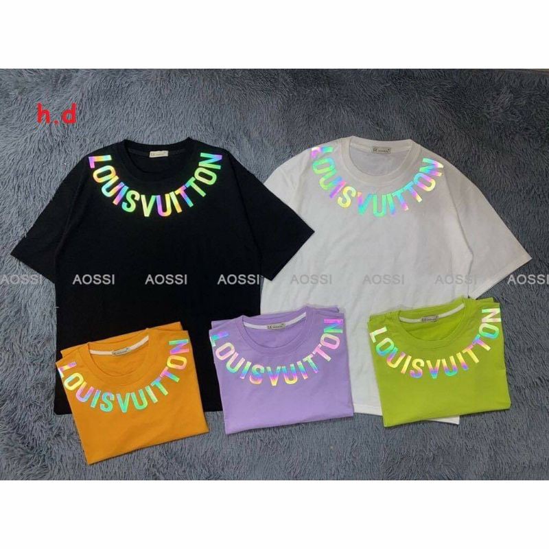 Áo phông lovuis vòng cổ phản quang💘Chất cotton mềm mịn💘Form thụng tay lỡ💘kiểu dáng unisex | BigBuy360 - bigbuy360.vn