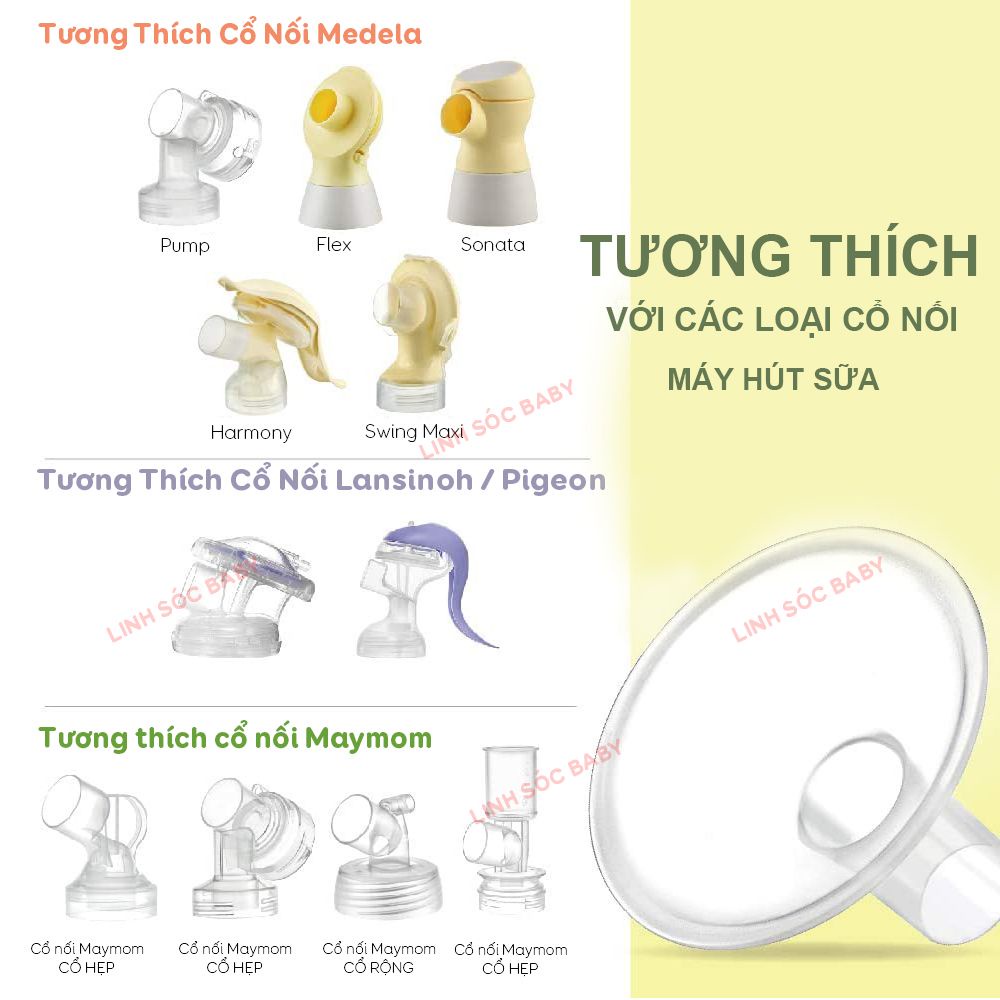 Phễu hút sữa Maymom chính hãng | Phụ kiện thay thế phễu Medela, Fatz, Spectra, Avent, Unimom, Rozabi, Cimilre
