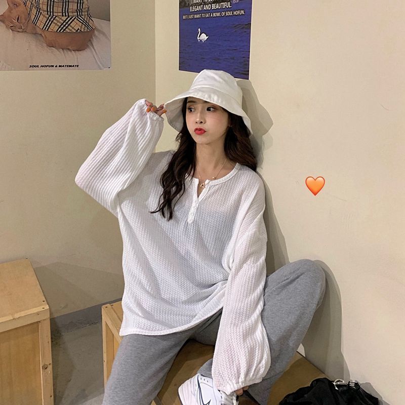 Mới Áo Thun Nữ Tay Dài Thời Trang Hàn Quốc