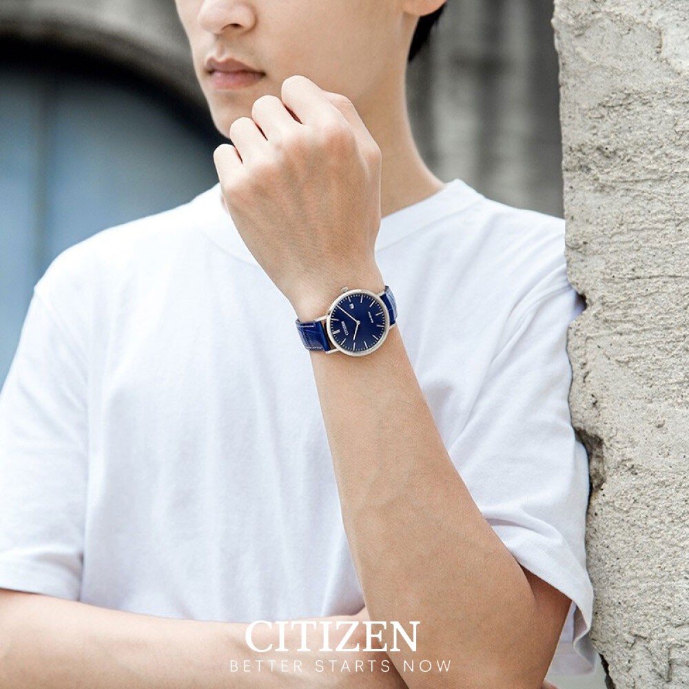 Đồng Hồ Nam Citizen Dây Da AU1080-11L - Mặt Xanh (Sapphire)