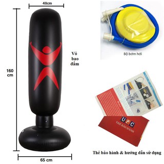 Bao Cát Võ Thuật - Trụ Hơi Đấm Bốc Phản Xạ Phiên Bản 3.0 + Tặng kèm bơm + Sách hướng dẫn