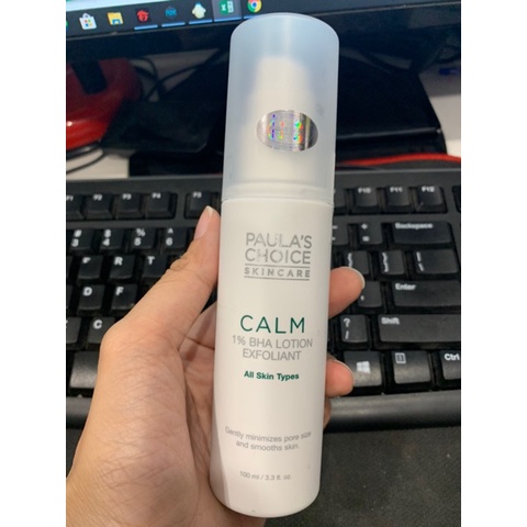 Lotion tẩy da chết dịu nhẹ phù hợp cho da nhạy cảm Paulas Choice CALM Redness Relief 1% BHA Lotion Exfolia 30/100ml