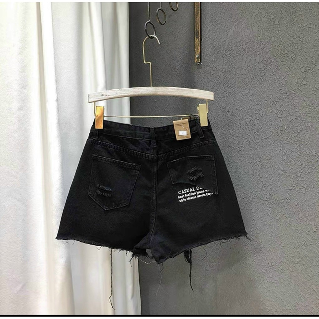 Quần sọt jean nữ HANOIJEAN - Quần short nữ túi họa tiết quần đùi nữ hàng VNXK | BigBuy360 - bigbuy360.vn