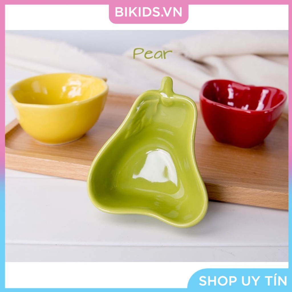 Bát ăn dặm sứ cho bé hình táo, lê, chanh