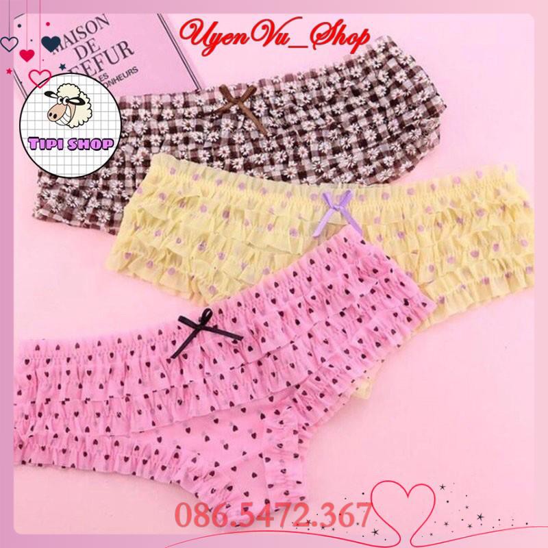 QUẦN LÓT REN XẾP TẦNG SEXY (ảnh thật) quần lót ren mềm mịn siêu đẹp (quần ren tầng)