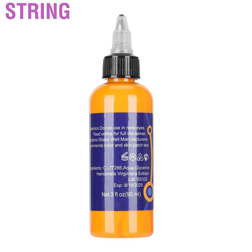 String Professional Portable Fast Coloring Body Tattoo Pigment Long Lasting Ink 90ml