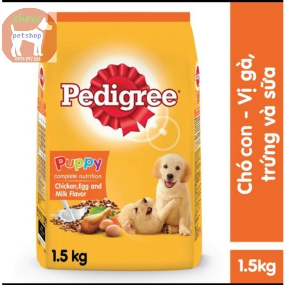 Thức ăn cho chó con Pedigree vị trứng sữa 1.5kg_Phụ kiện chó mèo Chewpet