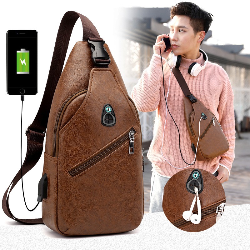 TÚI CHÉO NAM CROSBAG ĐEO TRƯỚC NGỰC PHONG CÁCH HÀN QUỐC HOT TREND TX 81