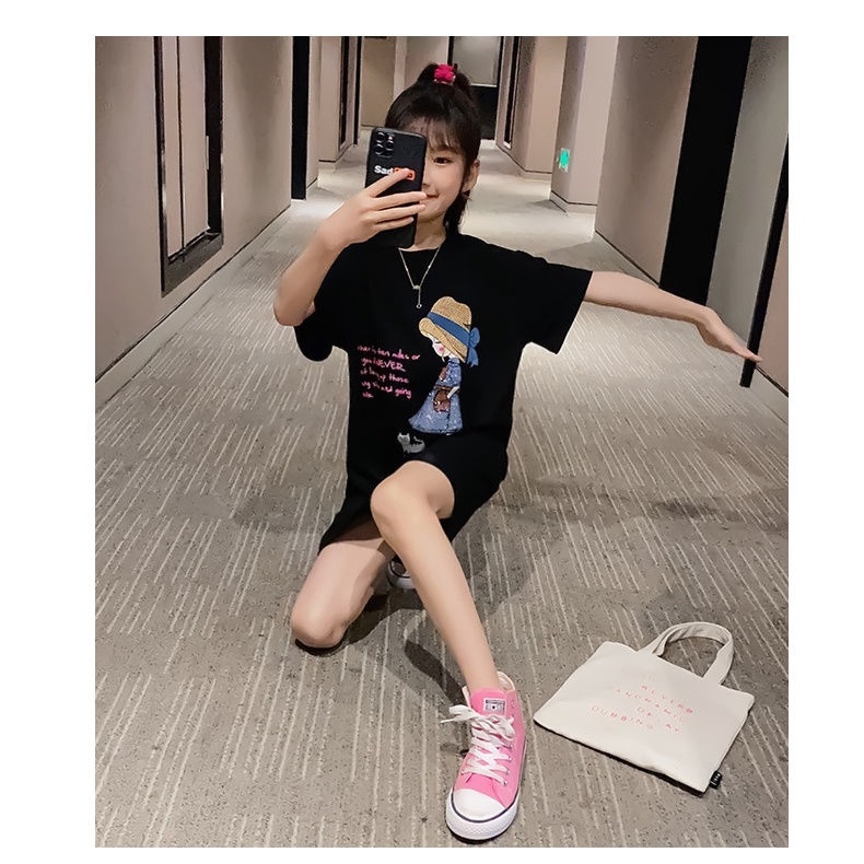 Đầm Sơ Mi Dáng Dài Qua Gối Thời Trang Xinh Xắn Dành Cho Bé Gái 2-3 - 4-5 - 6-7 - 8-9 - 10-11 - 12-13 - 14 Chăn Đắp Kích Thước 15 Năm Kích Thước 110-170cm Dành Cho Bé 110-170cm
