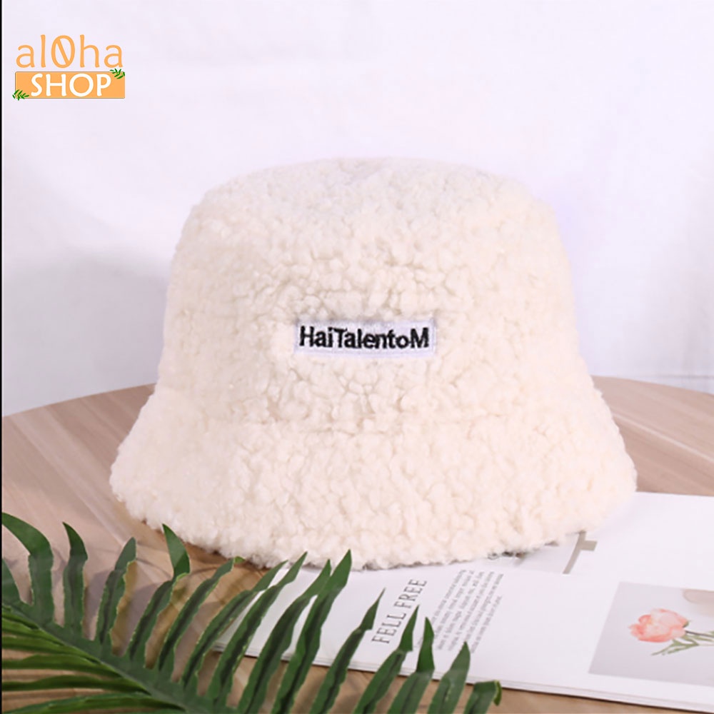 Nón bucket lông cừu - mũ tai bèo Ulzzang phong cách Hàn - al0ha Shop