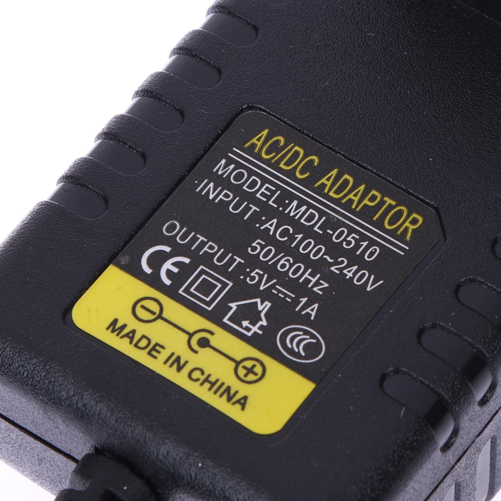 Đầu cắm chuyển đổi nguồn sạc AC 100-240V DC 5.5mm x 2.5MM 5V 1A 1000mA EU