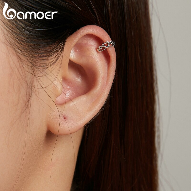 Khuyên Tai Kẹp Bamoer BSE513 Bằng Bạc 925 Hình Ong Đính Ngọc Trai Nhân Tạo 5 Kiểu Thời Trang Không Dị Ứng Cho Nữ