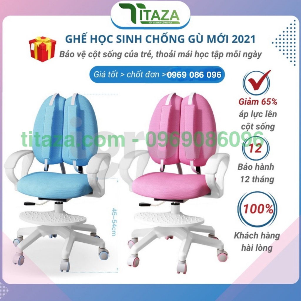 Ghế chống gù, chống cận cao cấp TITAZA tạo sự êm ái, hiện đại và đa năng cảm giác thoải mái nhất cho trẻ khi ngồi