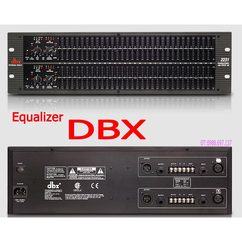 lọc xì equalizer cao cấp dbx 2231 - lọc âm karaoke dbx