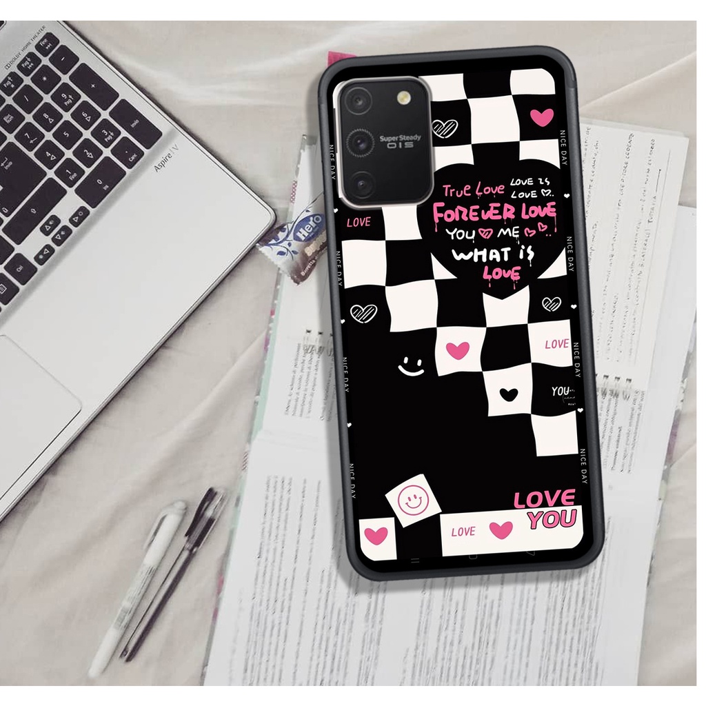 Ốp Lưng Samsung S9 - S9 PLUS - S10 LITE - NOTE 10 LITE  , In Hình &quot;Black Heart&quot; Phong Cách Đẹp.