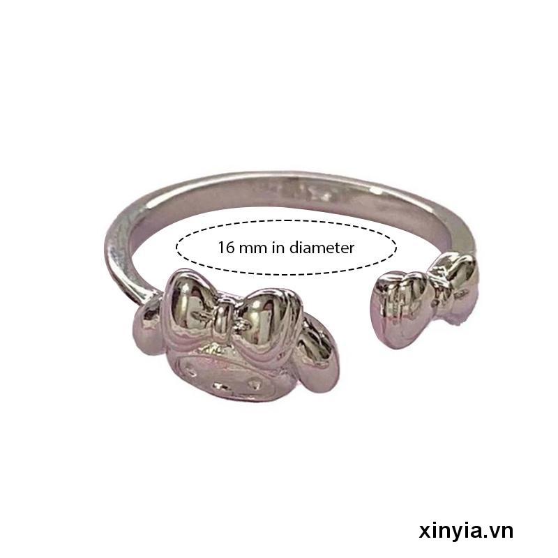 Nhẫn Hở Họa Tiết Hoạt Hình Melody Kuromi Dễ Thương Dùng Làm Quà Tặng