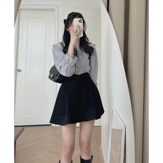 (ảnh thật) Audrey Somi cổ bèo sọc dọc 7985