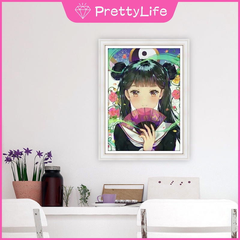Bộ tranh đính đá 5D họa tiết hoa anh đào độc đáo DIY 30x40cm/40x50cm