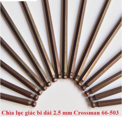 CHÌA LỤC GIÁC BI CROSSMAN 1.5-10mm, lục giác nâu, chìm lục giác