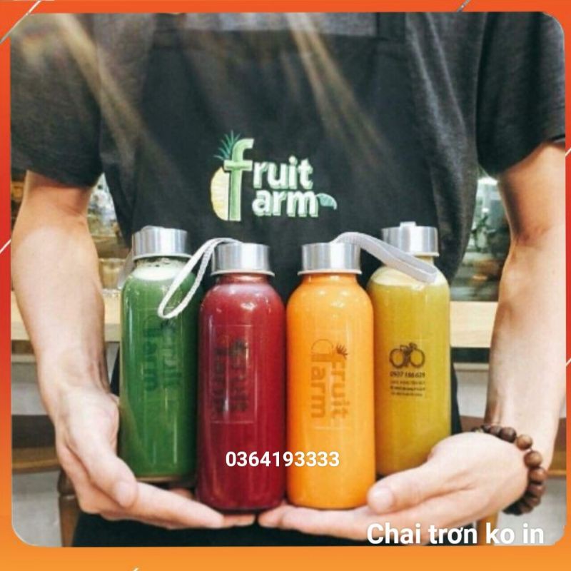 FREESHIP50K Chai Thủy Tinh 300ml Detox Có Dây Xách