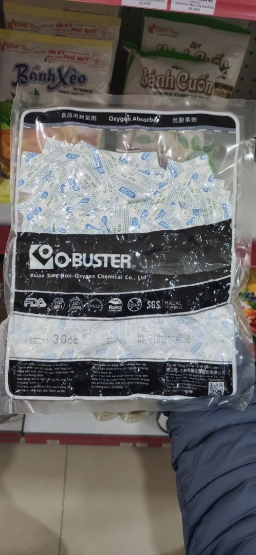 Túi hút oxi thực phẩm O-BUSTER 30cc ( 20 Gói )