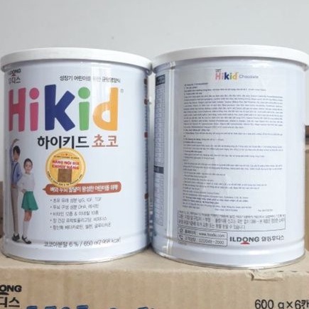 Sữa Hikid vị socola 650g tăng chiều cao cho bé 1-9 tuổi