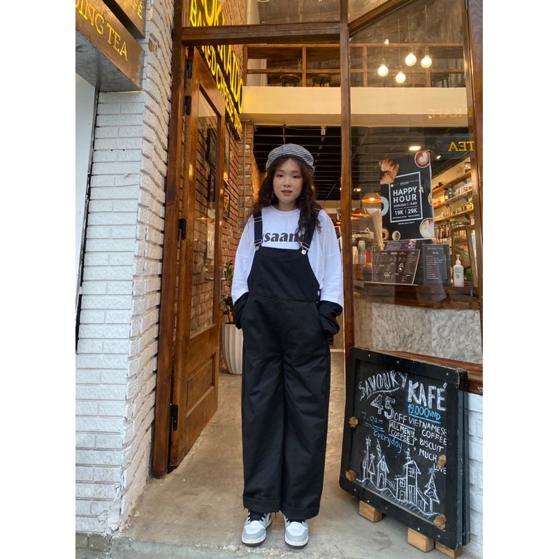 Quần Yếm Kaki Ống Rộng Cài Nút DIL Ullzang (Ảnh Thật/Có Sẵn) | BigBuy360 - bigbuy360.vn