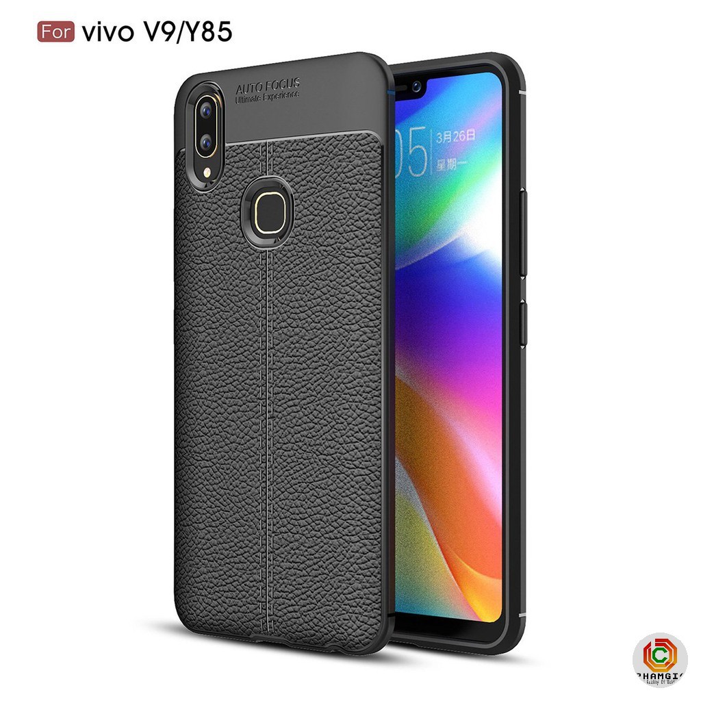 Ốp lưng Vivo V9/ V9 youth / vivo y85 dẻo đen trơn tpu , trong suốt, giả da auto bền đẹp